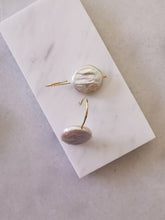 Load image into Gallery viewer, Coin Pearl Drop Earrings