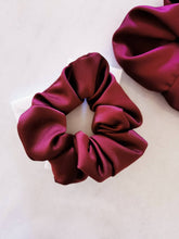 Load image into Gallery viewer, Silky Burgandy Scrunchie