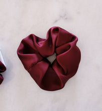 Load image into Gallery viewer, Silky Burgandy Scrunchie