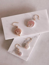 Load image into Gallery viewer, Coin Pearl Dangle Earrings