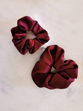Load image into Gallery viewer, Silky Burgandy Scrunchie