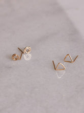 Load image into Gallery viewer, Geometric Triangle Studs
