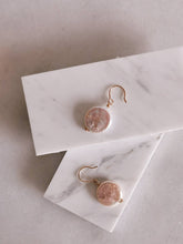 Load image into Gallery viewer, Coin Pearl Dangle Earrings