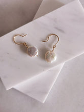 Load image into Gallery viewer, Coin Pearl Dangle Earrings