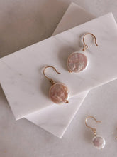 Load image into Gallery viewer, Coin Pearl Dangle Earrings