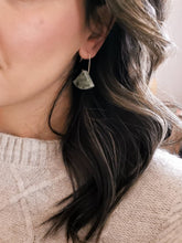 Load image into Gallery viewer, Geometric Green Marble Earrings