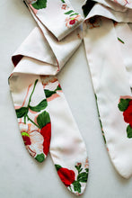 Load image into Gallery viewer, Red and White Floral Hair Scarf
