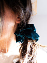Load image into Gallery viewer, Teal Velvet Scrunchie
