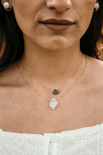 Load image into Gallery viewer, Rainbow Moonstone Slice Necklace
