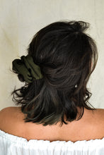 Load image into Gallery viewer, Olive Green Textured Scrunchie
