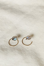 Load image into Gallery viewer, Faceted Labradorite Stud Ear Threaders
