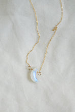 Load image into Gallery viewer, Quarter Moon Moonstone Pendant Necklace
