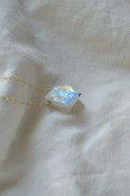 Load image into Gallery viewer, Rainbow Moonstone Slice Necklace
