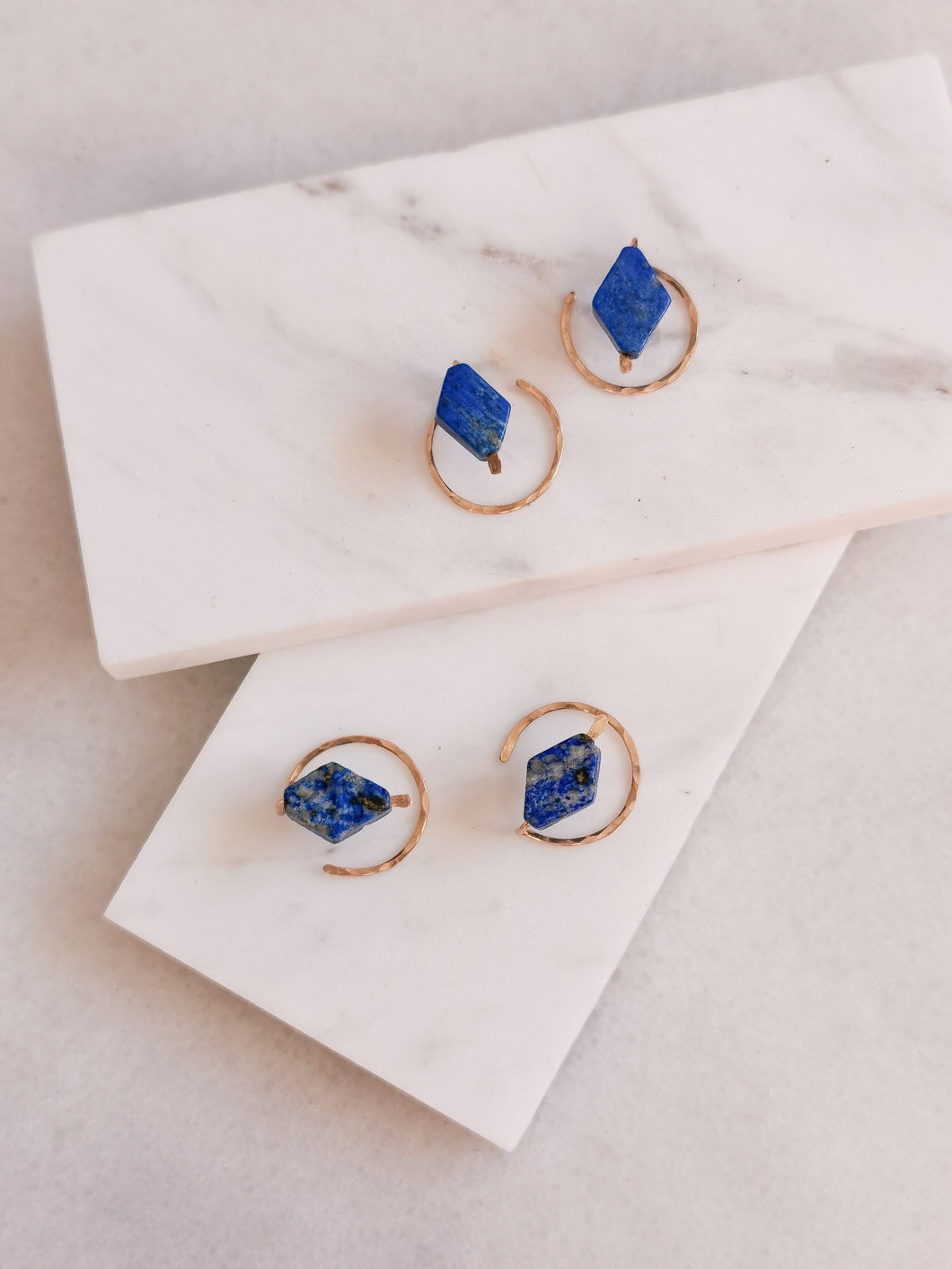 Lapis Lazuli Geometric Earrings