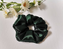 Load image into Gallery viewer, Emerald Satin Scrunchie
