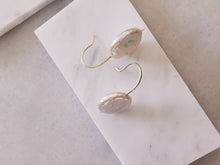 Load image into Gallery viewer, Coin Pearl Drop Earrings
