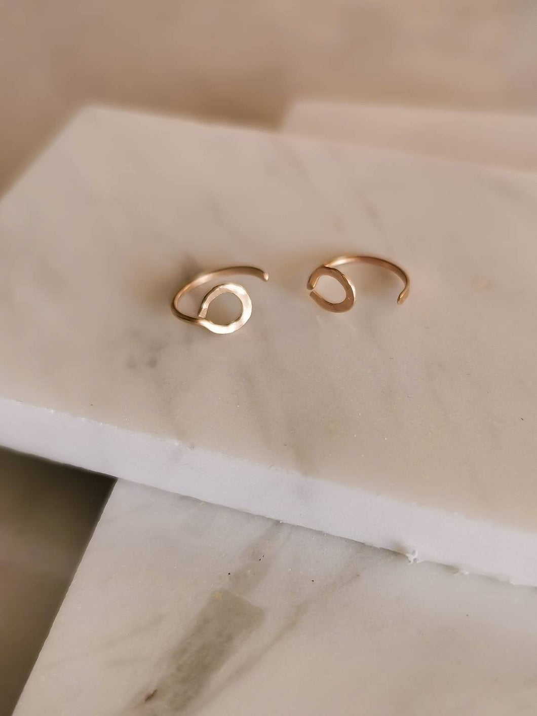 Geometric Hugger Hoop Earrings