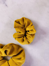 Load image into Gallery viewer, Mustard Ribbed Textured Scrunchie
