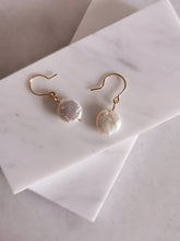 Load image into Gallery viewer, Coin Pearl Dangle Earrings

